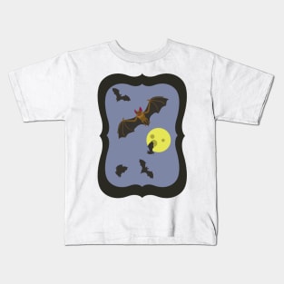 Spooky Halloween Bats Kids T-Shirt